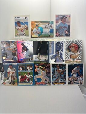 Tim Salmon Angels lot of 13 w/ Rated Rookie & minor league rookie cards